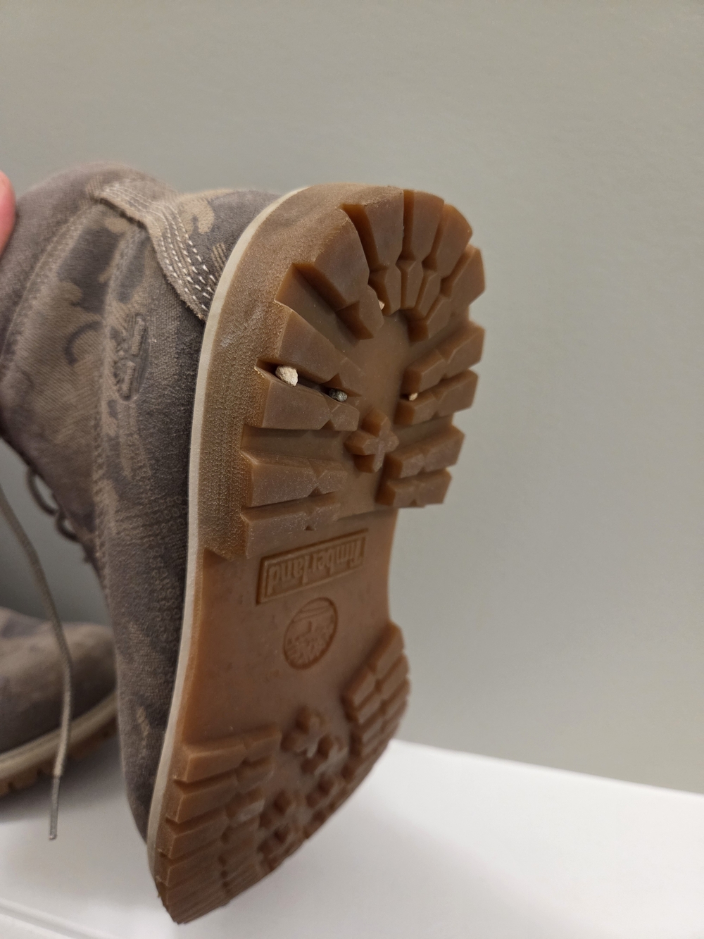 Timberland 6" Premium Suede Waterproof Boots – Women's Camo Taupe A1SCG Size 7.5 - Picture 6 of 6